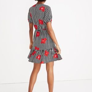 Madewell Ruffle-Wrap Dress in Candied Orchids